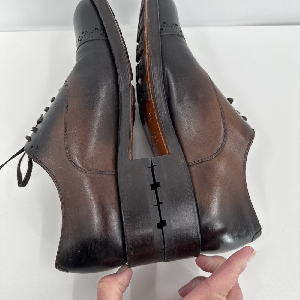 Bally Of Switzerland Injected-Sole Oxford US 7D Dark Brown Leather Cap Toe - Picture 7 of 11